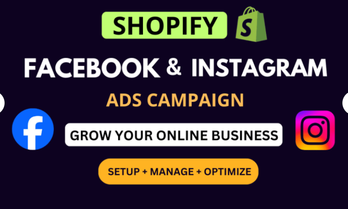 I will setup profitable shopify facebook ads and instagram ads campaigns
